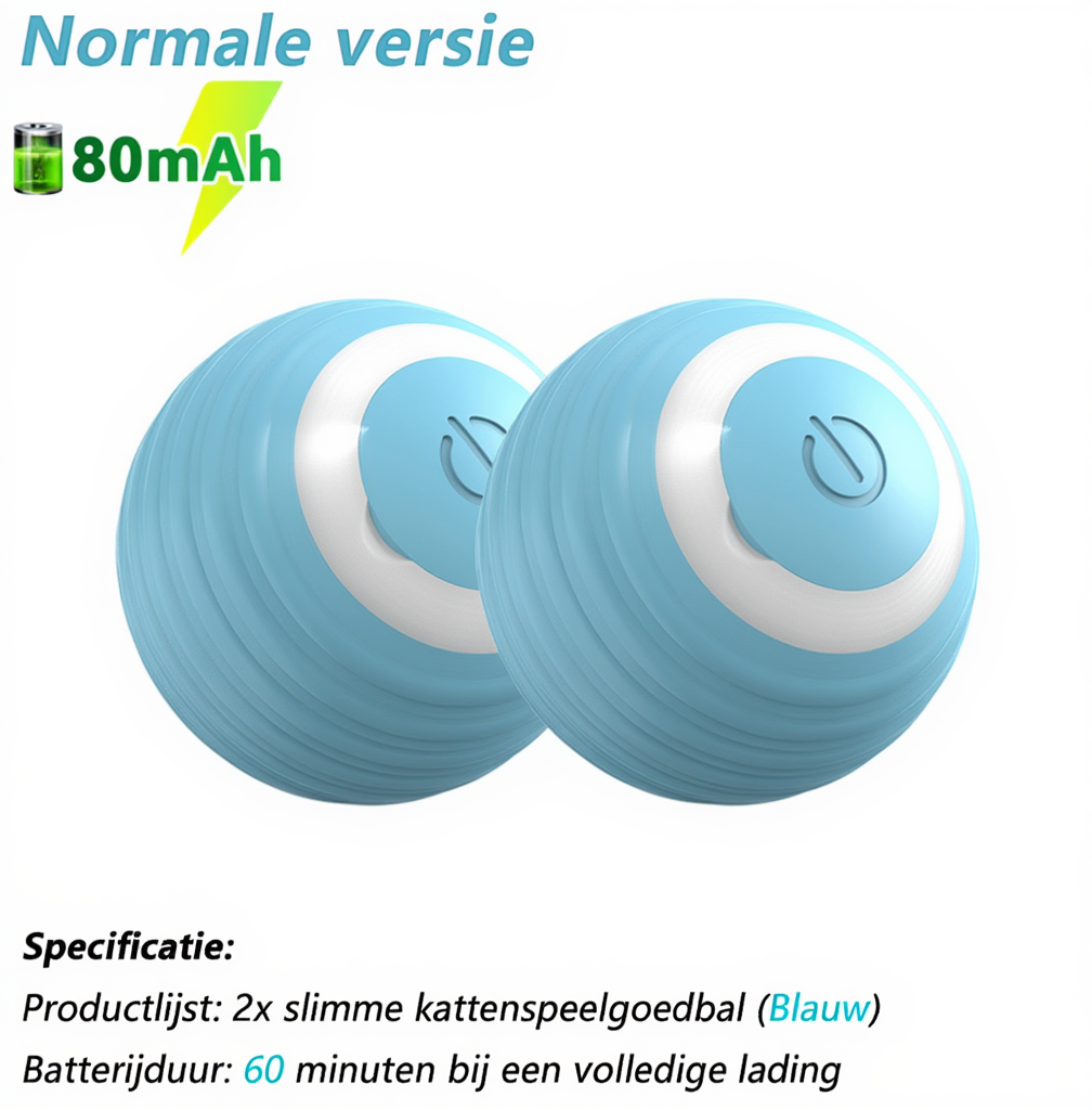 Interactieve Kattenbal – Slim Automatisch Rollend Kattenspeelgoed | Elektrisch & USB Oplaadbaar