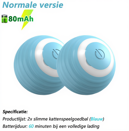 Interactieve Kattenbal – Slim Automatisch Rollend Kattenspeelgoed | Elektrisch & USB Oplaadbaar