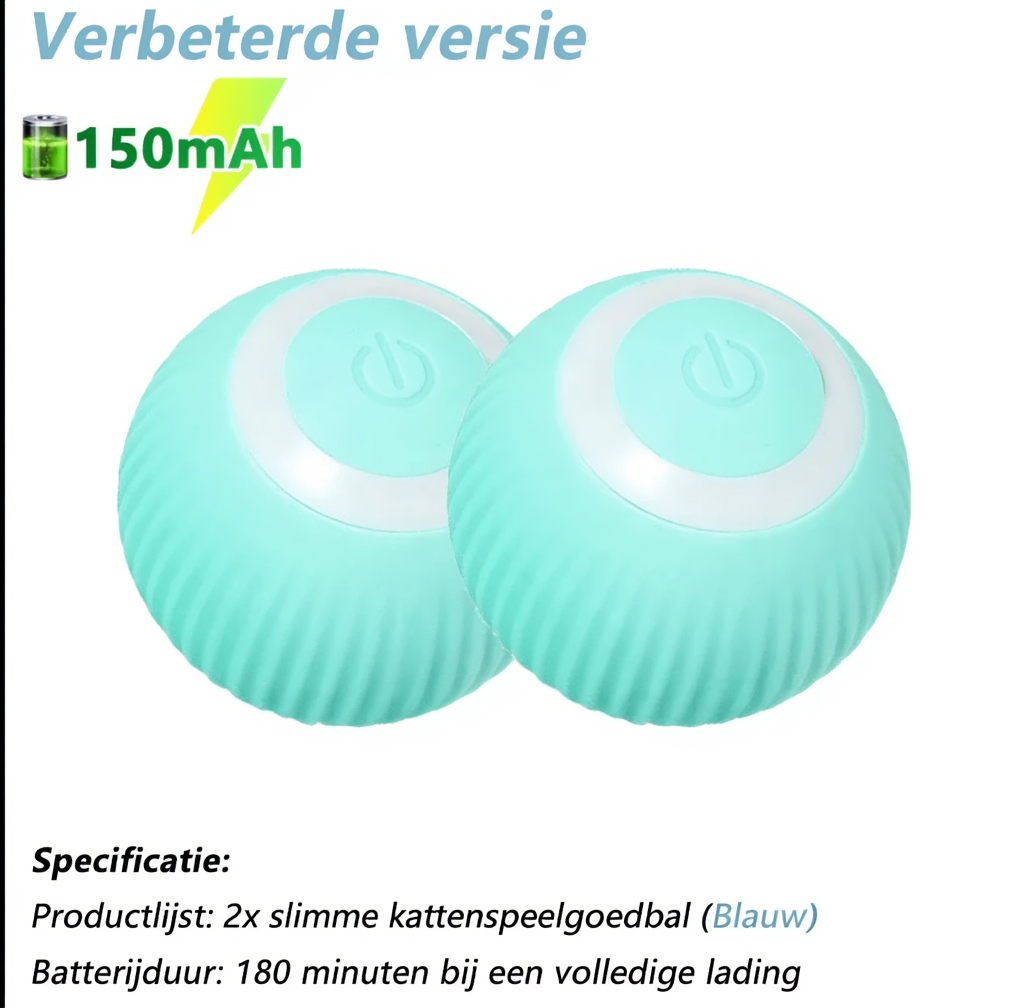 Interactieve Kattenbal – Slim Automatisch Rollend Kattenspeelgoed | Elektrisch & USB Oplaadbaar
