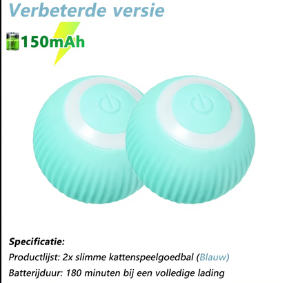 Interactieve Kattenbal – Slim Automatisch Rollend Kattenspeelgoed | Elektrisch & USB Oplaadbaar