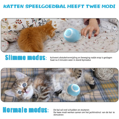 Interactieve Kattenbal – Slim Automatisch Rollend Kattenspeelgoed | Elektrisch & USB Oplaadbaar