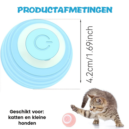 Interactieve Kattenbal – Slim Automatisch Rollend Kattenspeelgoed | Elektrisch & USB Oplaadbaar