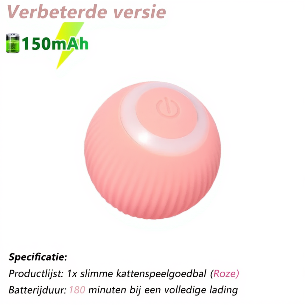 Interactieve Kattenbal – Slim Automatisch Rollend Kattenspeelgoed | Elektrisch & USB Oplaadbaar