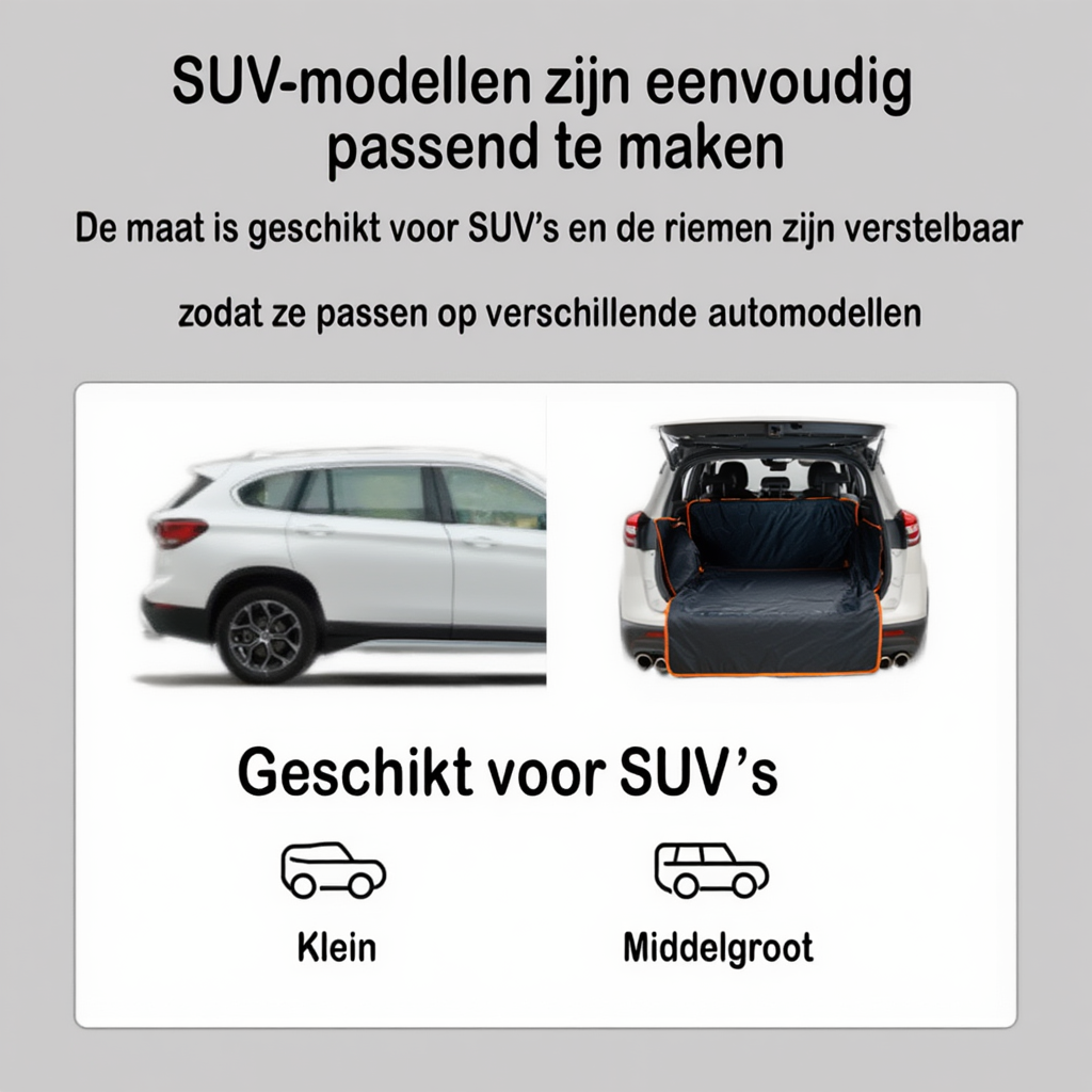 Waterdichte Kofferbakmat voor Honden – Universele SUV Kofferbakbeschermer met Antislip & Opstaande Randen