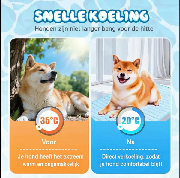 Hondenkoelmat – Zelfkoelende Koelmat voor Hond en Kat – Wasbaar Koelkussen voor Mand, Bank & Vloer