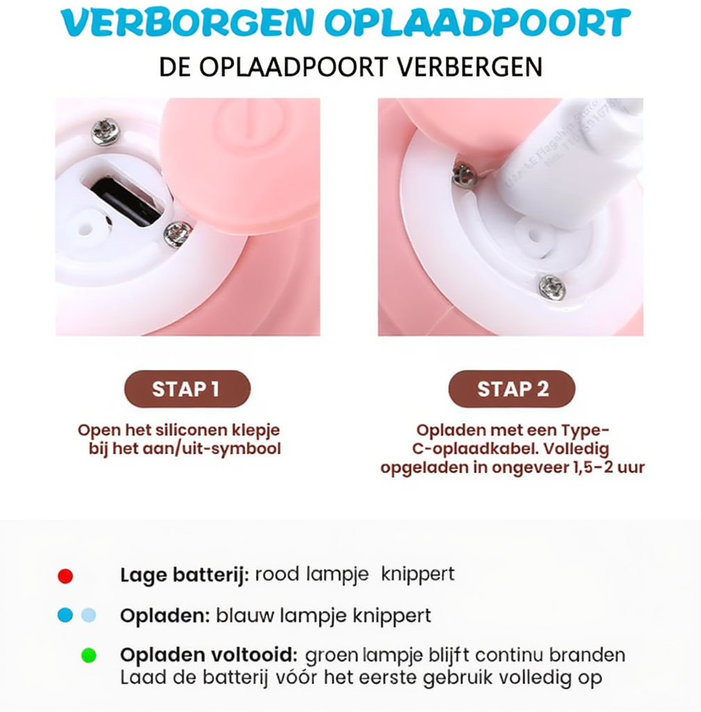 Interactieve Kattenbal – Slim Automatisch Rollend Kattenspeelgoed | Elektrisch & USB Oplaadbaar